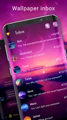 Wallpaper SMS theme android App screenshot 3